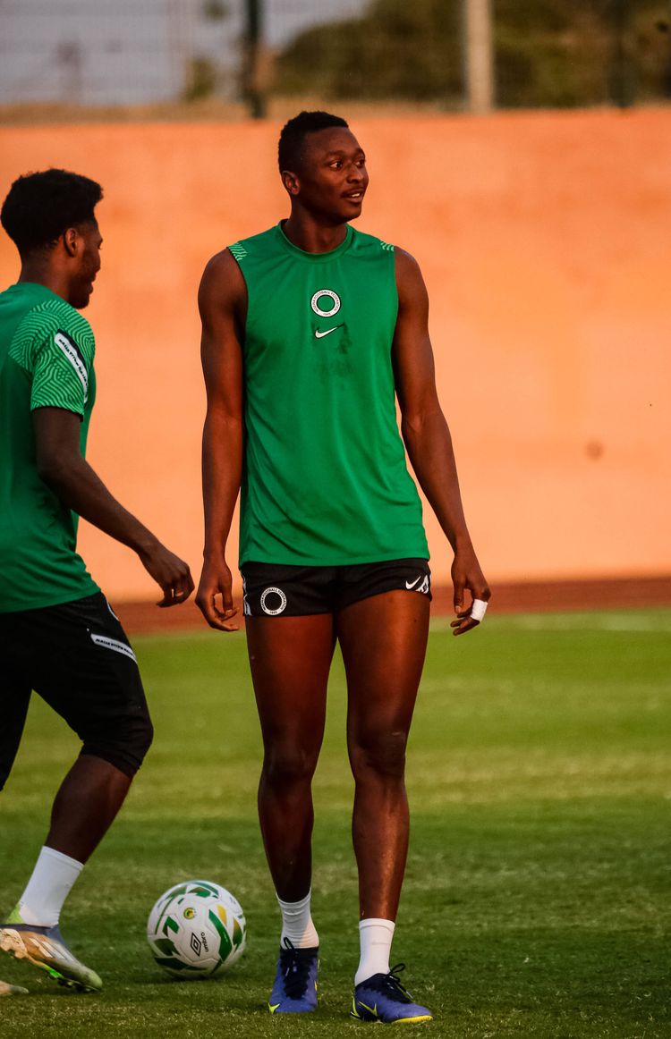 Super Eagles stars Ola Aina and Umar Sadiq 