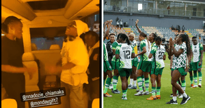“Zazu”- Super Falcons players Nnadozie and Gift Monday vibe with Portable’s trending lines 