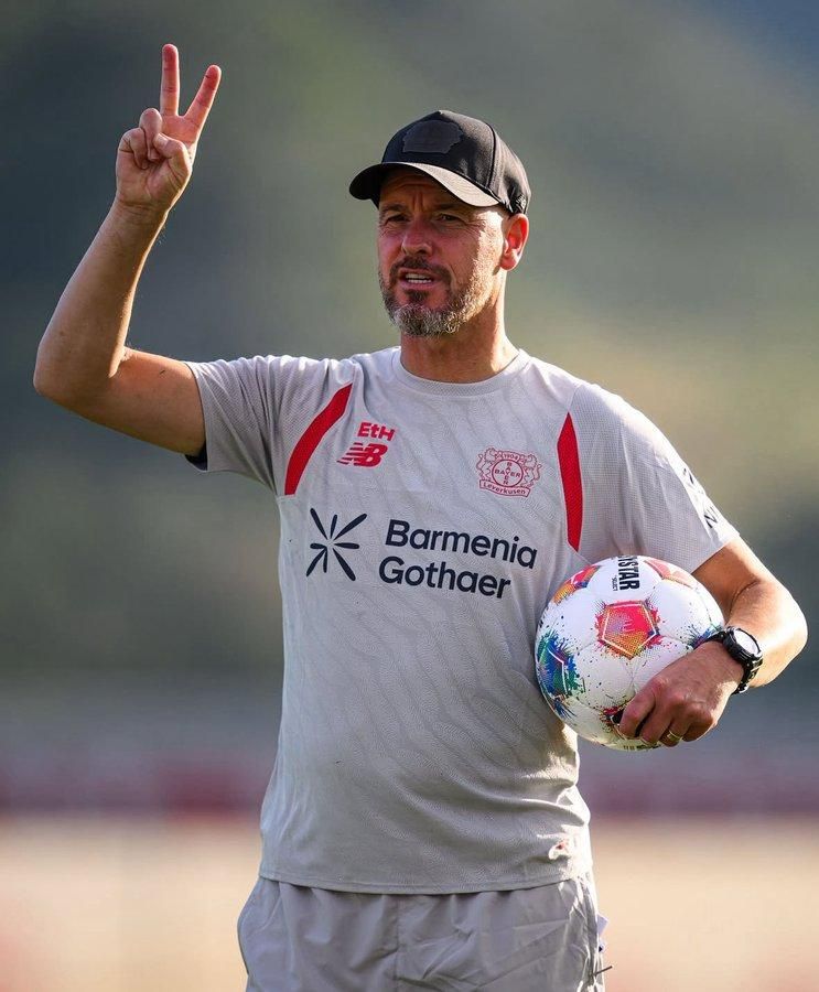 Bayer Leverkusen coach Erik Ten Hag