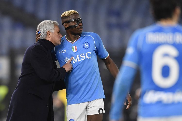 José Mourinho and Victor Osimhen