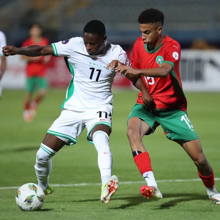 Nigeria's Flying Eagles (in white).