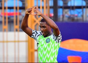 Photo: Osimhen visits Ighalo after online rant on Finidi George