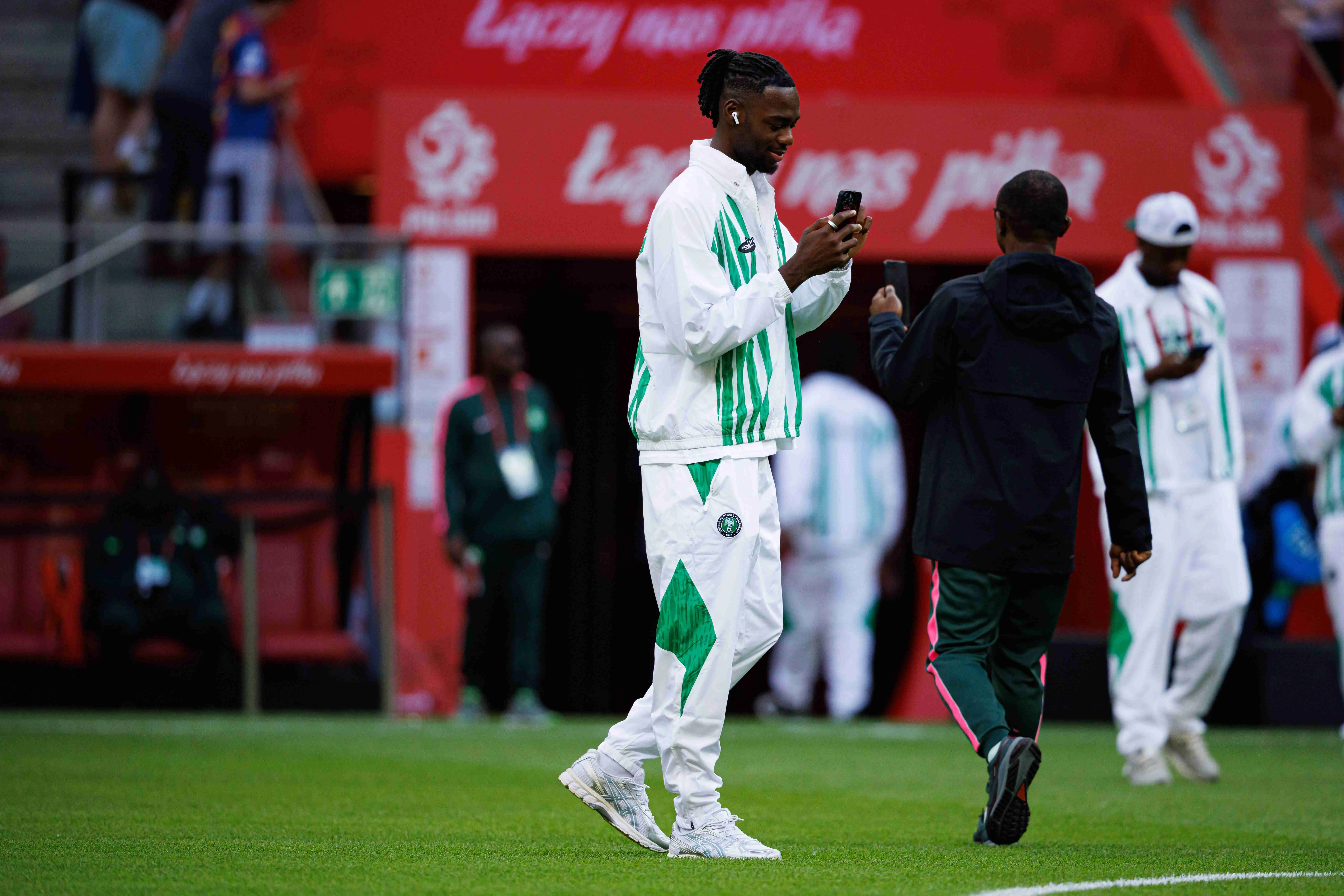 Arthur Okonkwo in action for the Super Eagles