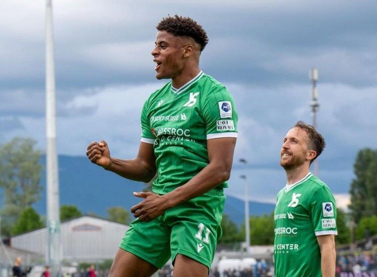 FC Basel's Spanish-born Nigerian striker Kevin Carlos Omoruyi 