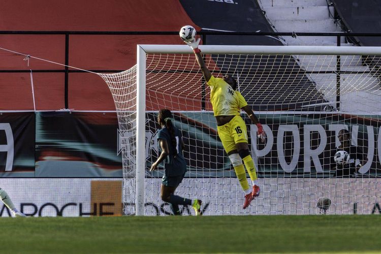 Nigeria Super Falcons goalkeeper Chiamaka Nnadozie vs Portugal