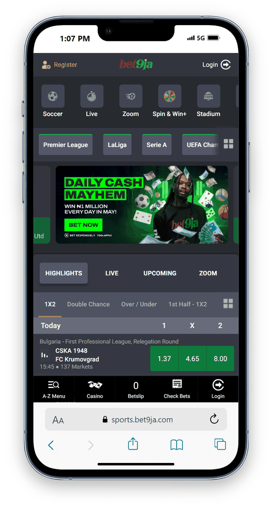 Bet9ja one of the best betting sites in Nigeria