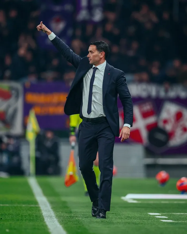 Atalanta coach Raffaele Palladino during game vs Fiorentina 