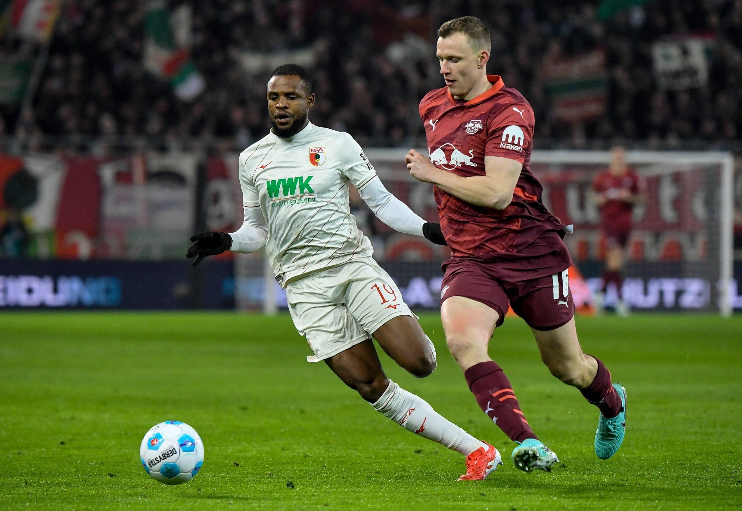 Frank Ogochukwu Onyeka FC Augsburg and Lukas Klostermann