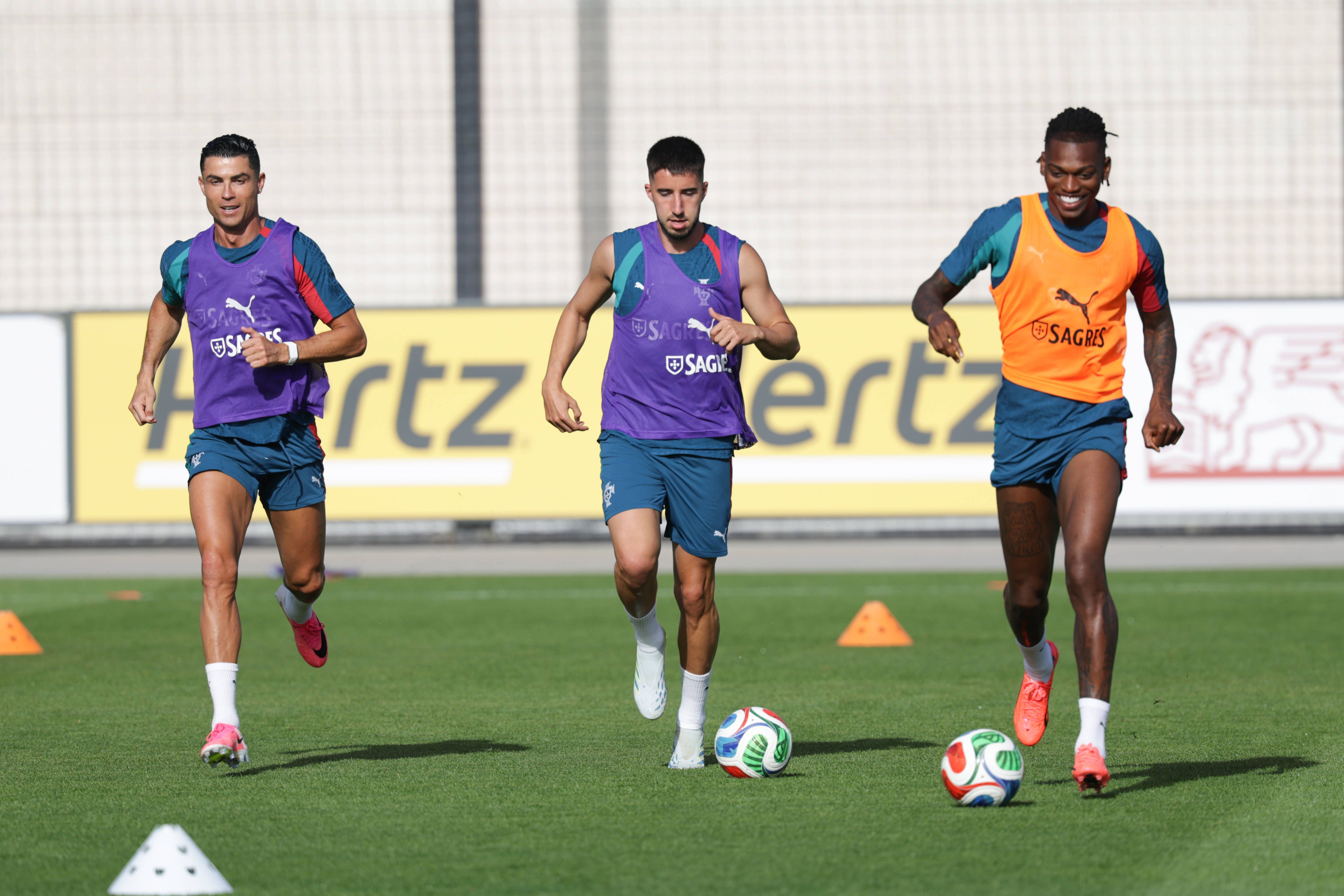 Portugal stars Cristiano Ronaldo, Goncalo Inacio, Rafael Leao