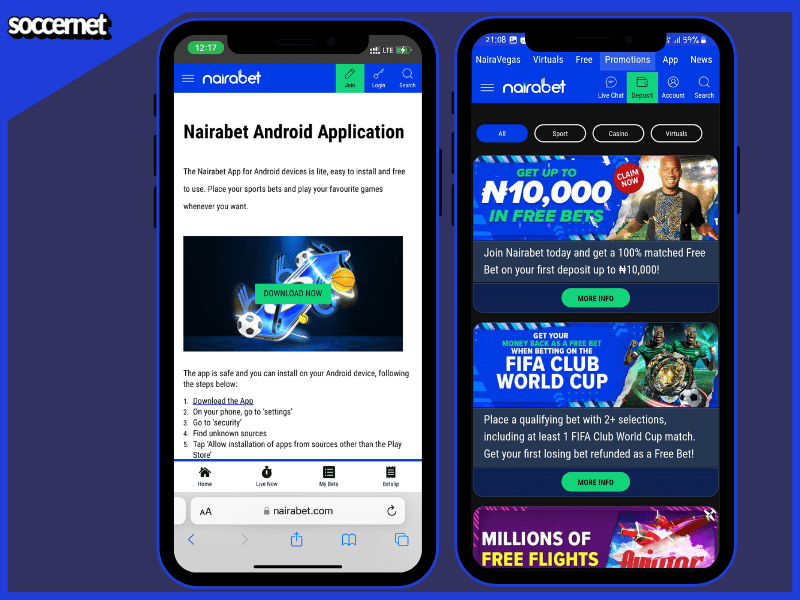 How to download nairabet android app
