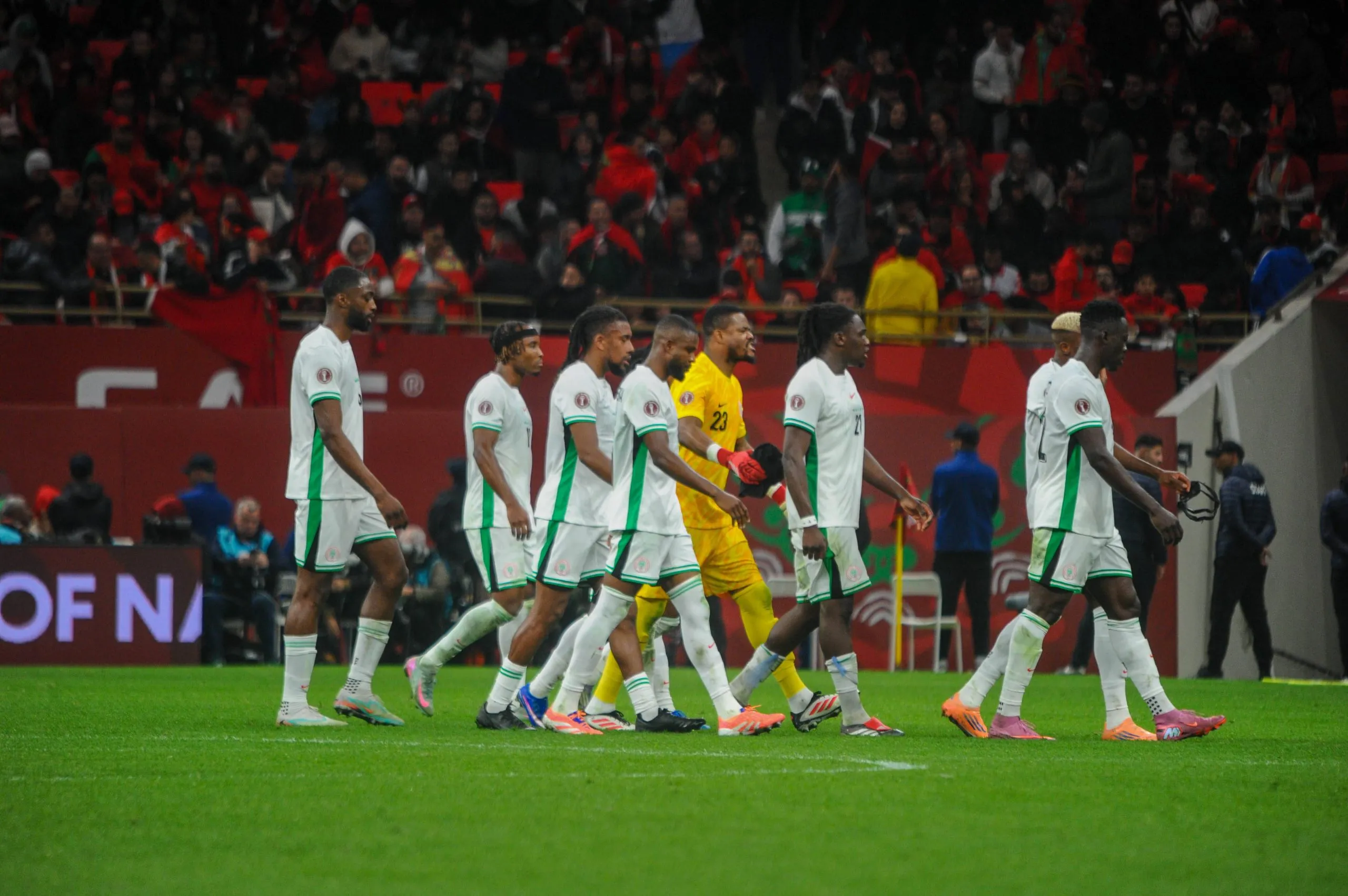 Super Eagles during the AFCON match between Nigeria and Morocco