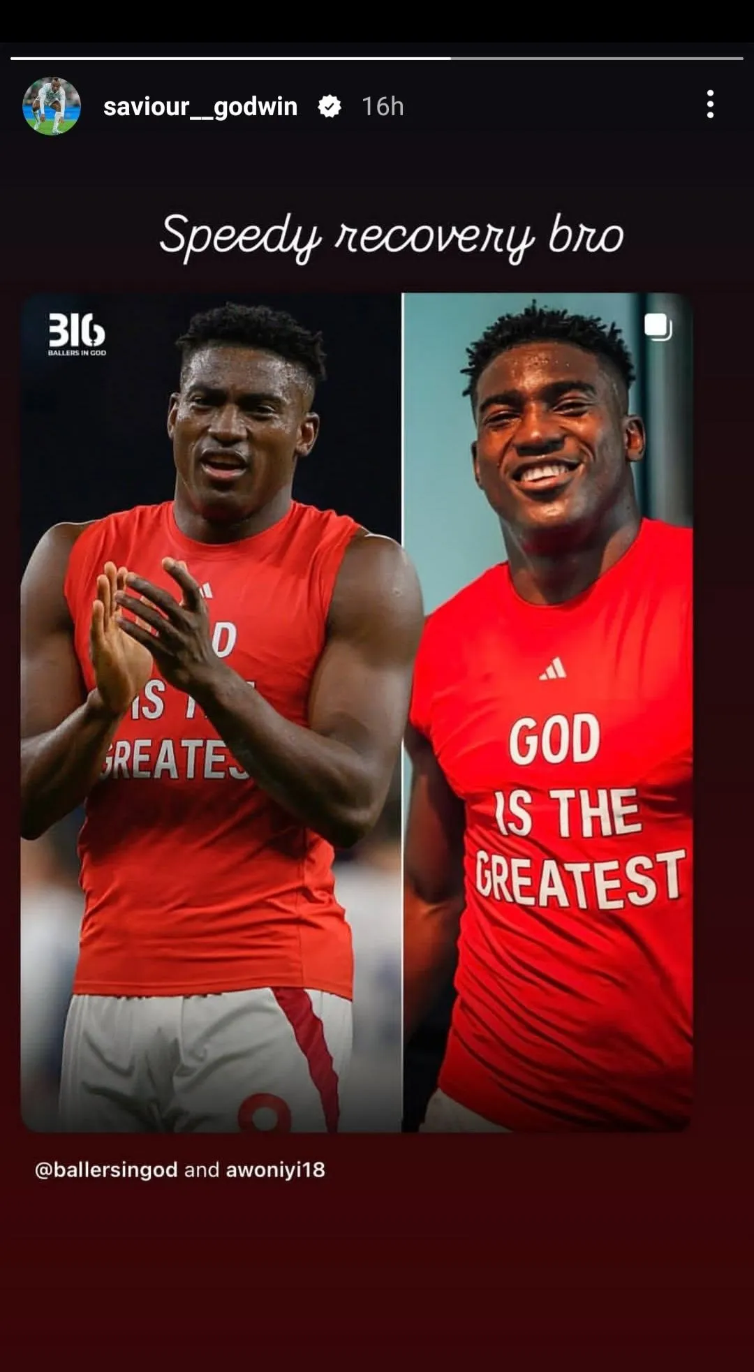 "God will never leave you"- Victo Osimhen, other Super Eagles stars rally round Taiwo Awoniyi after abdominal surgery
