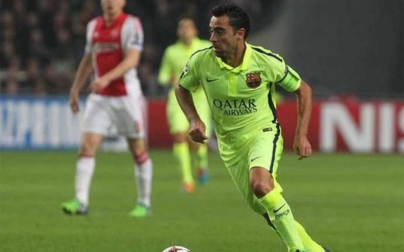 Xavi in Barca's yellow