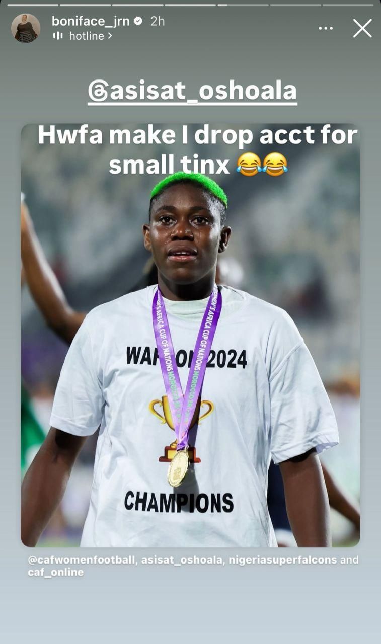 Victor Boniface to Asisat Oshoala