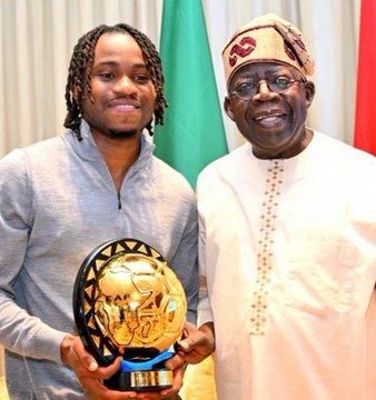 Ademola Lookman and President Tinubu