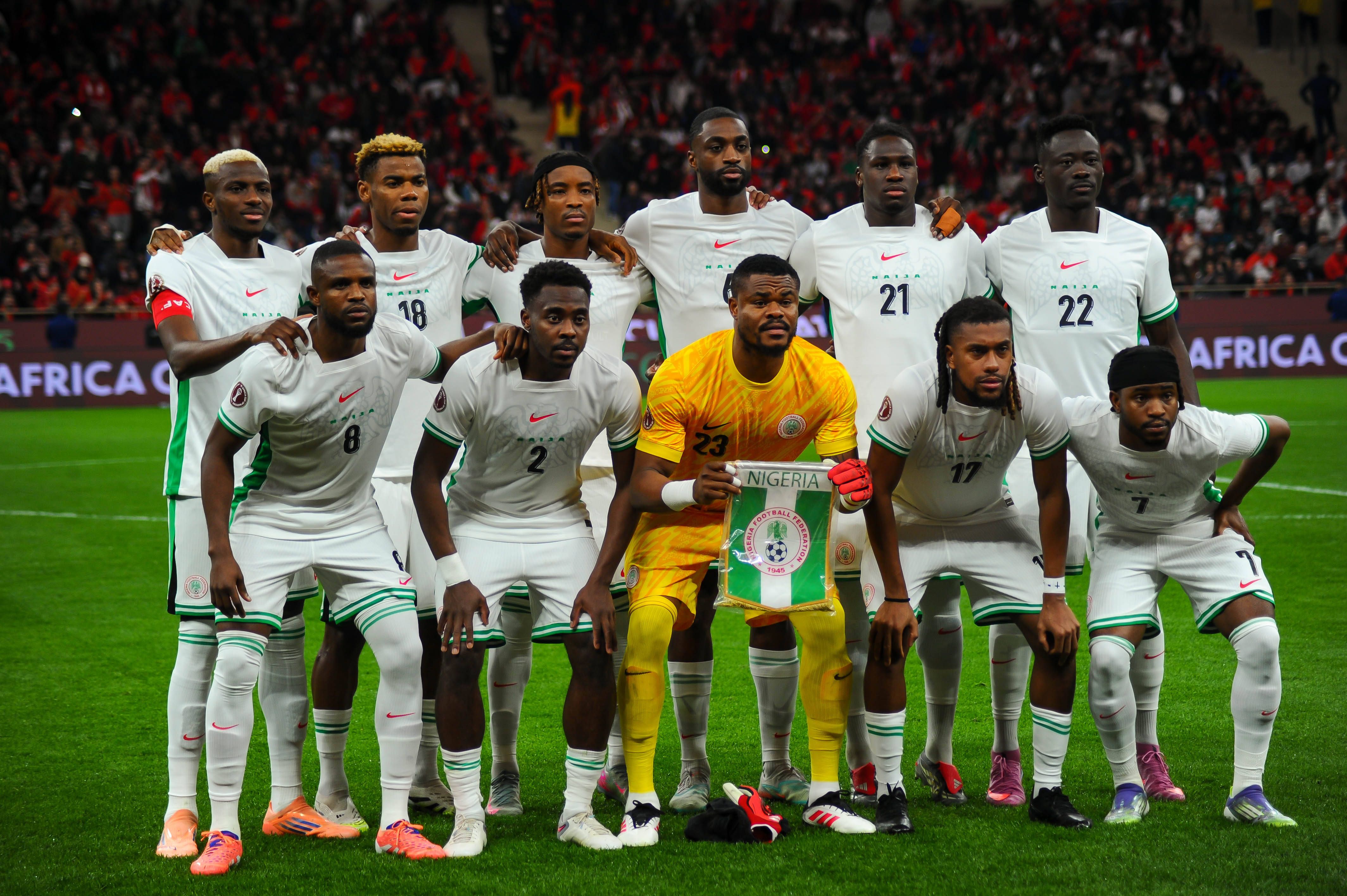 Nigeria stars Stanley Nwabali, Bright Osayi Samuel, Semi Ajayi, Calvin Bassey, Bruno Onyemaechi, Frank Onyeka, Raphael Onyedika, Alx Iwobi, Ademola Lookman, Akor Adams, Victor Osimhen