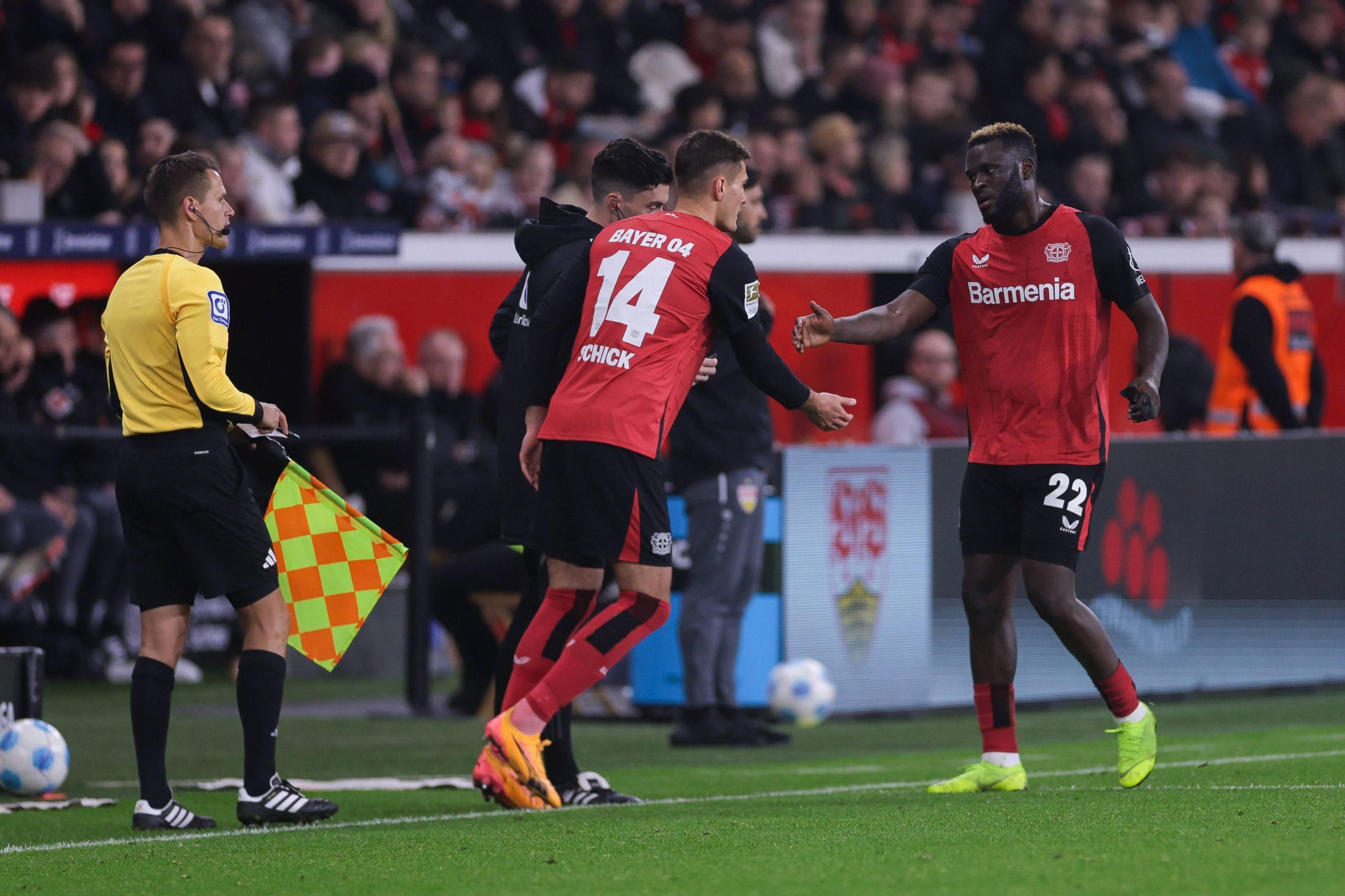 Victor Boniface and Patrik Schick at Bayer Leverkusen (Photo credit: Imago)