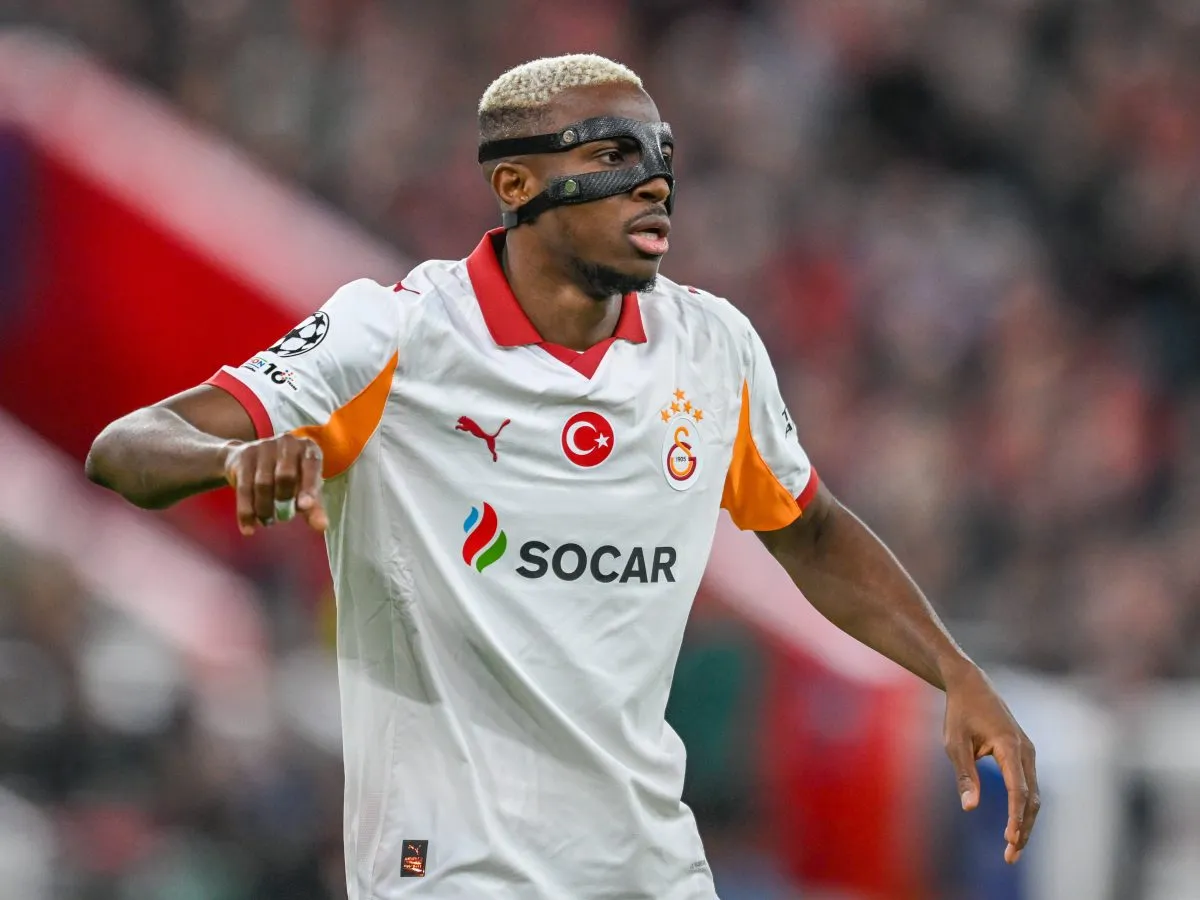 Victor Osimhen during the UEFA Champions League Round of 16 Second Leg match at Anfield, Liverpool