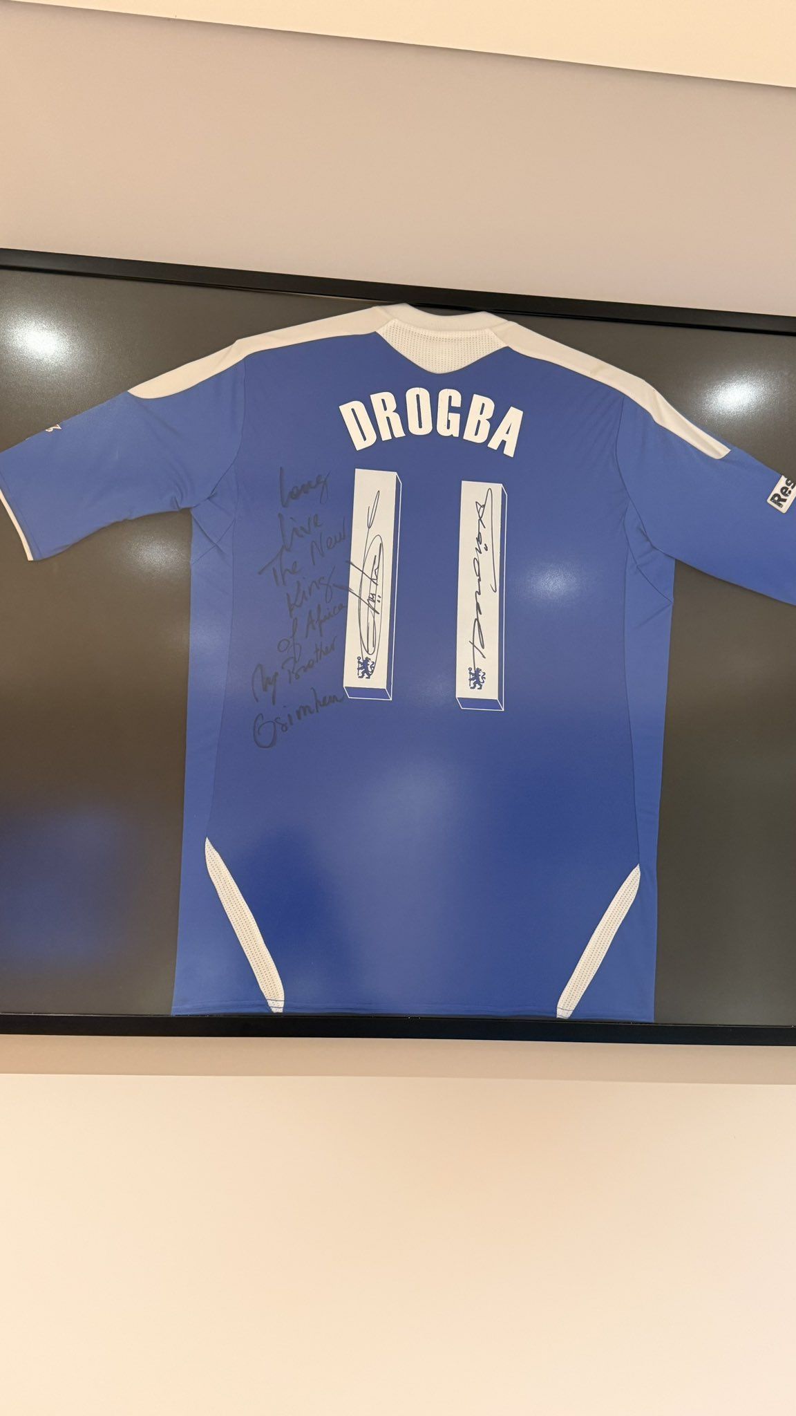 Didier Drogba message to Victor Osimhen on chelsea jersey