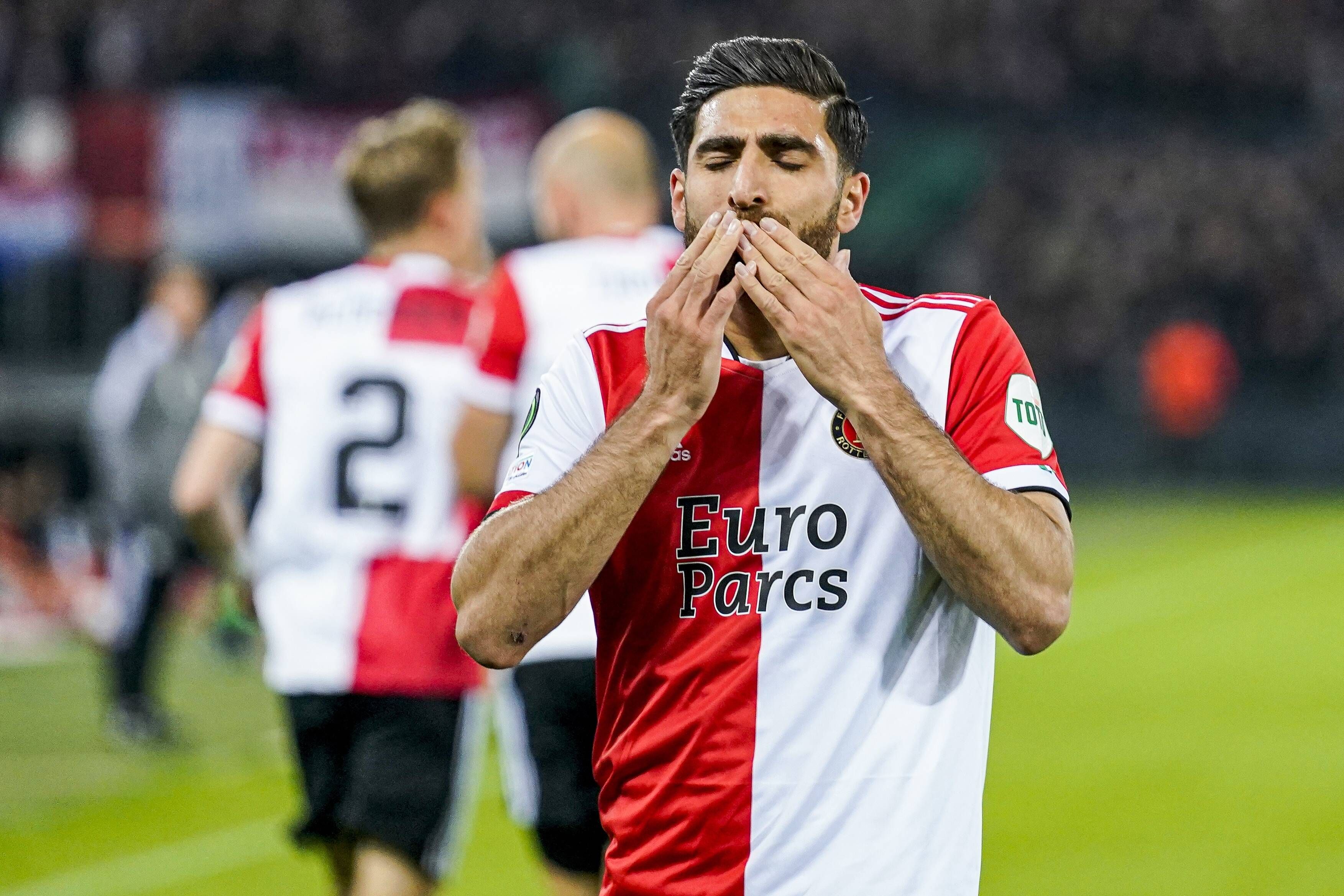 Alireza Jahanbakhsh of Feyenoord celebrates
