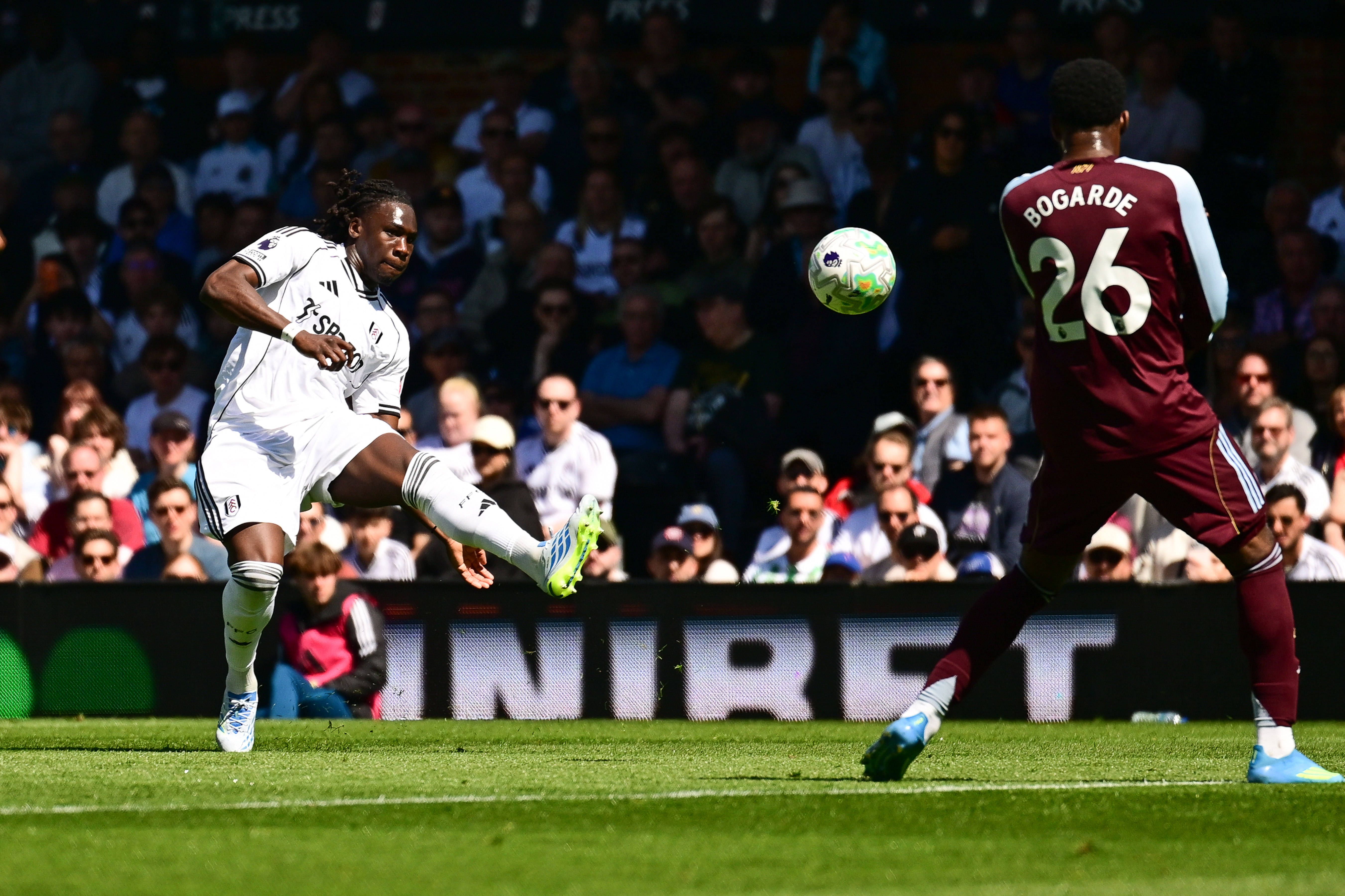 Super Eagles and Fulham defender Calvin Bassey in action