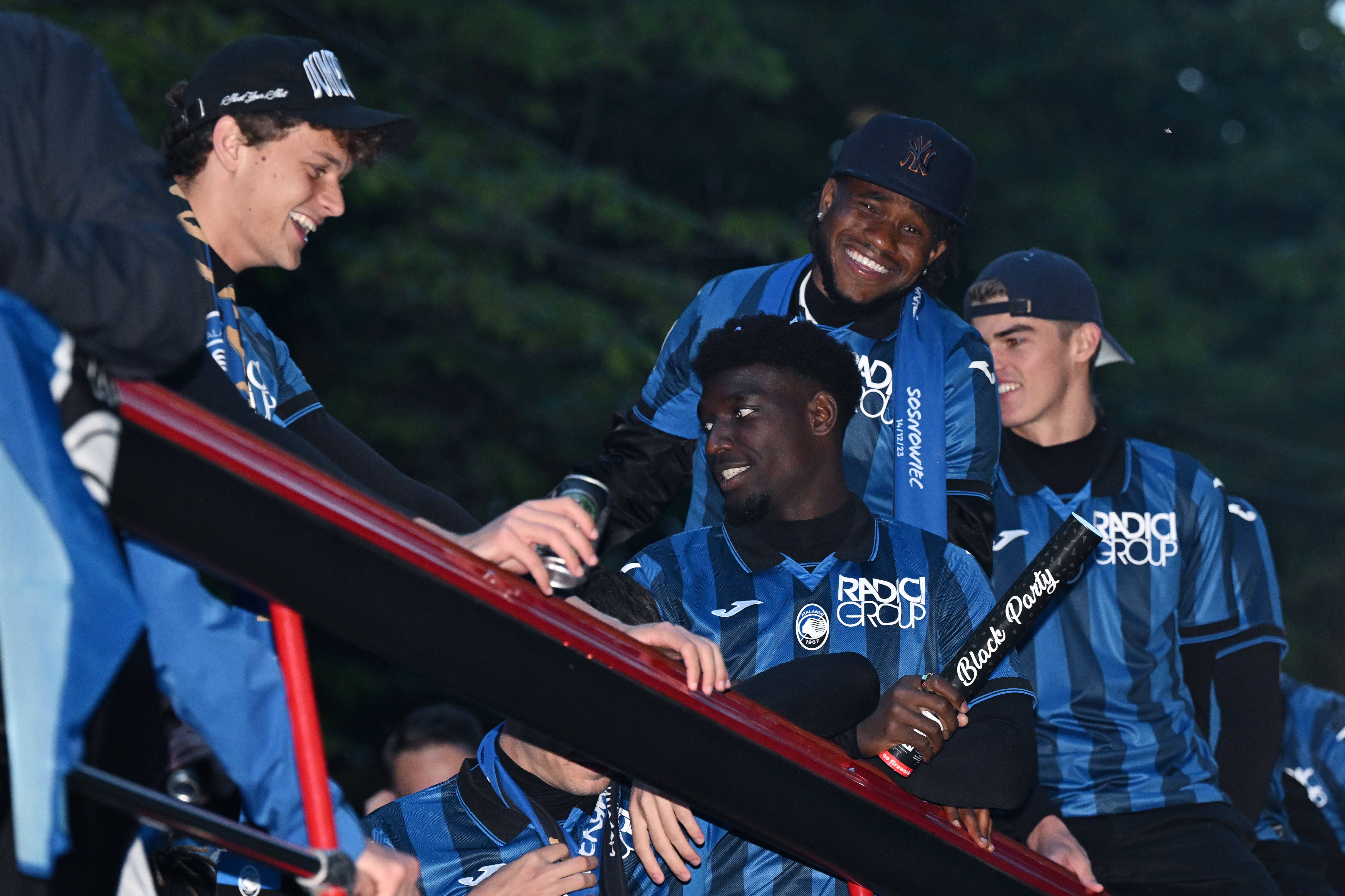 Ademola Olajade Lookman, Giorgio Scalvini and Michel Adopo