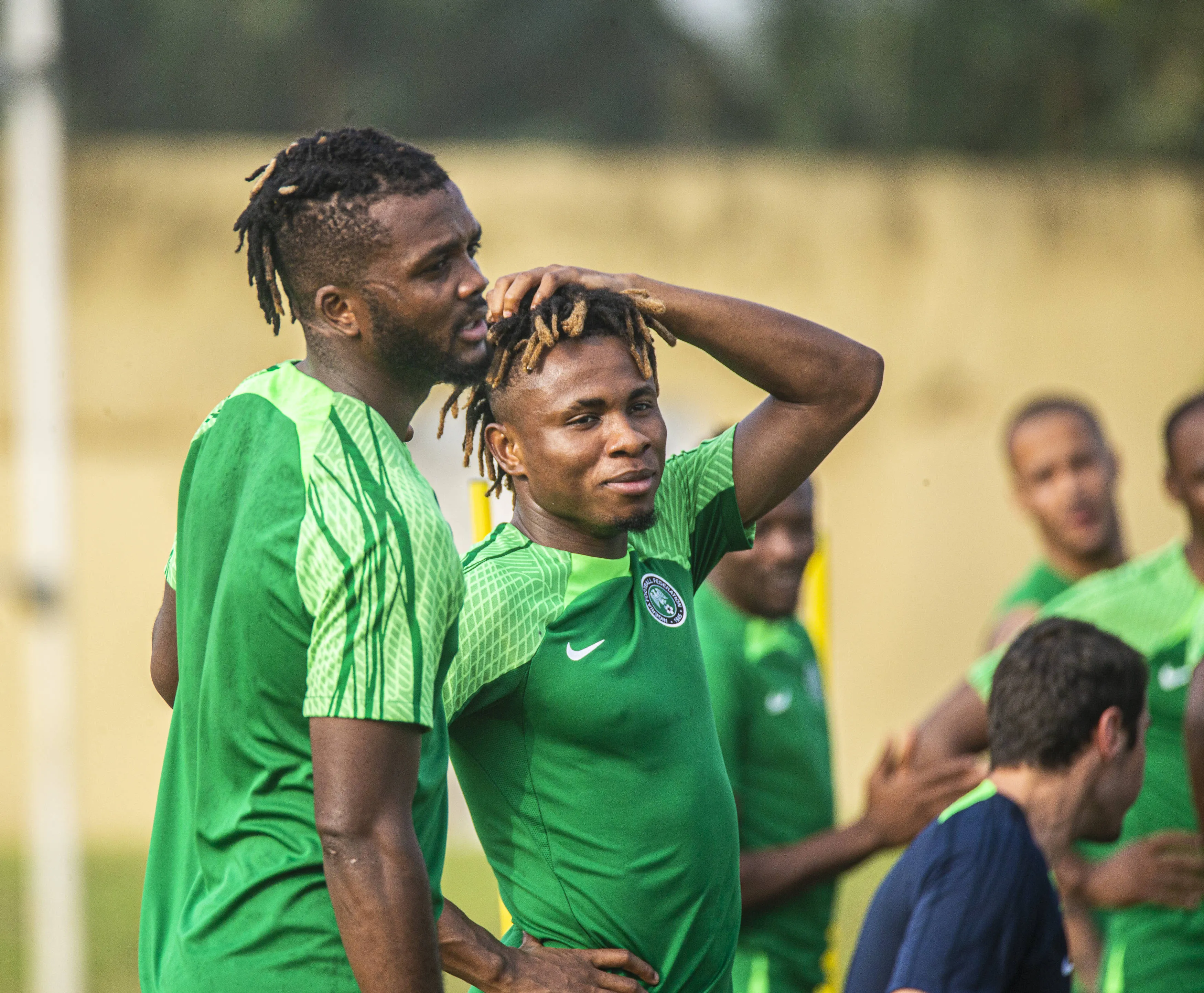 Chigozie Awaziem and Samuel Chukwueze