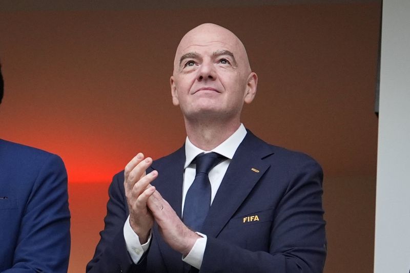 Gianni Infantino, FIFA President, VIP Box, facial expressions, emotion