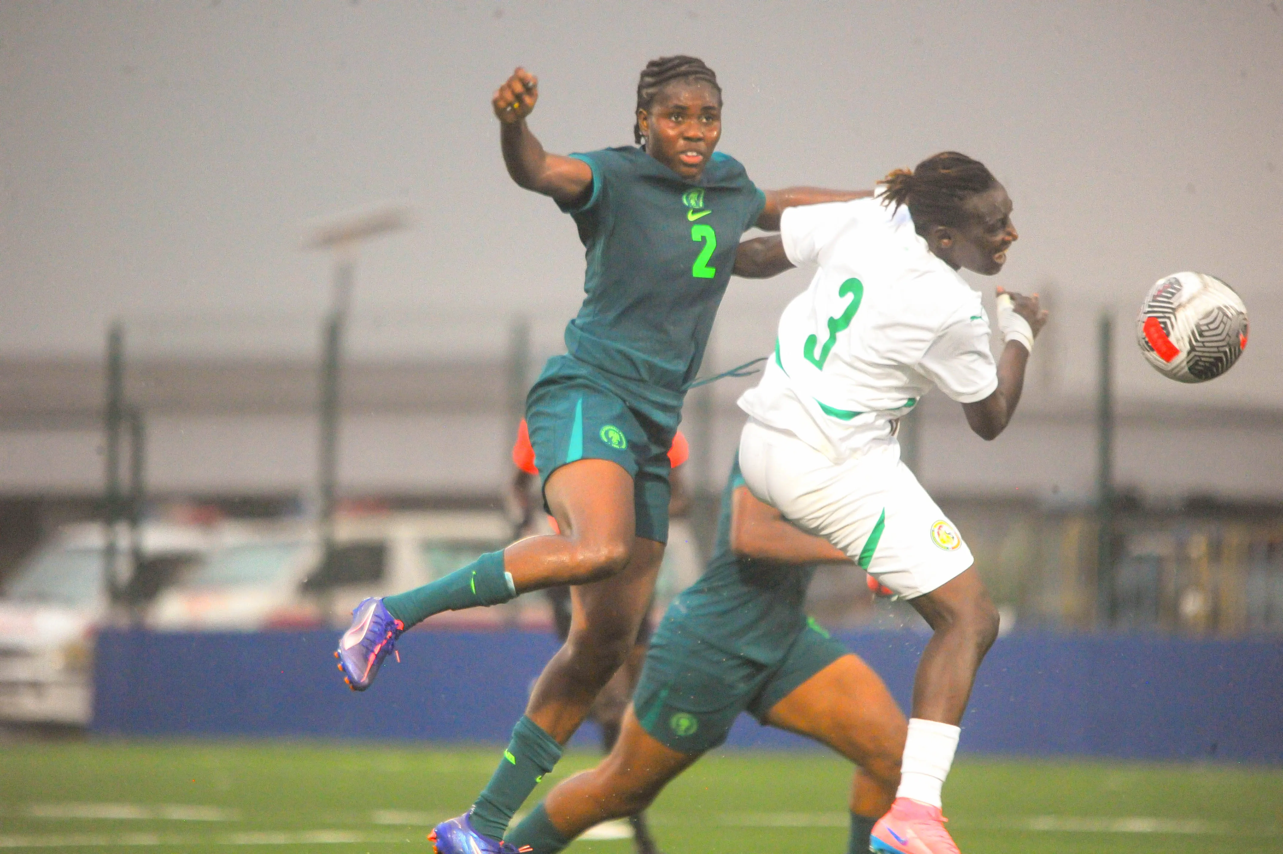 Monday Gift in action for the Super Falcons of Nigeria