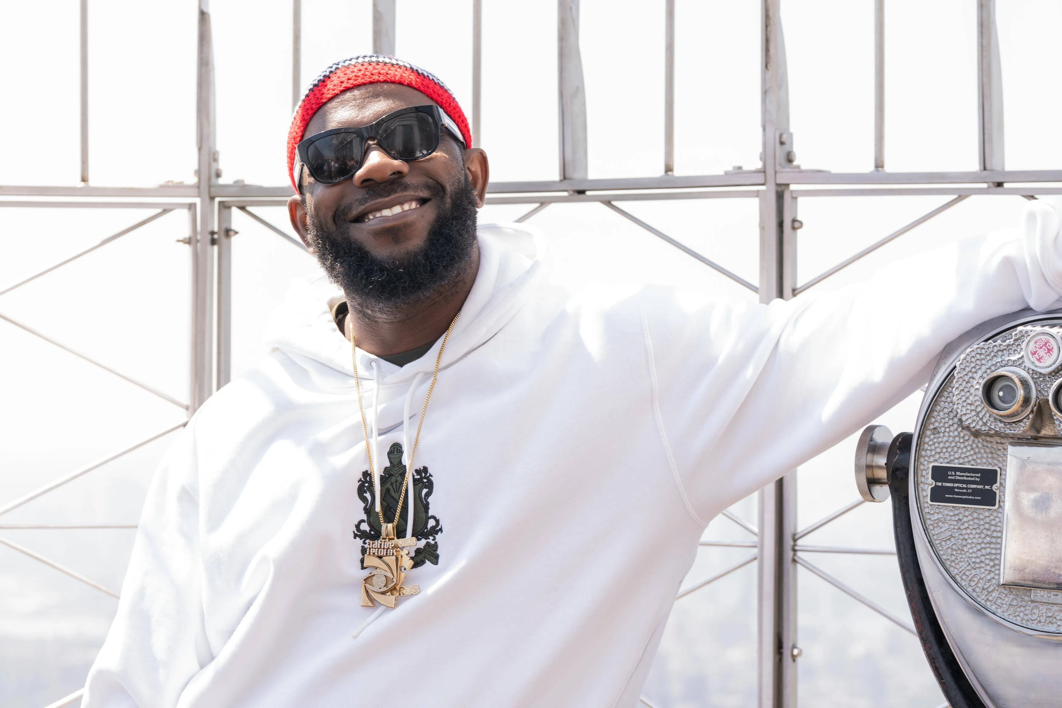 ODUMODUBLVCK Nigerian rapper visits the Empire State Building in celebration of release of his latest single Pity.