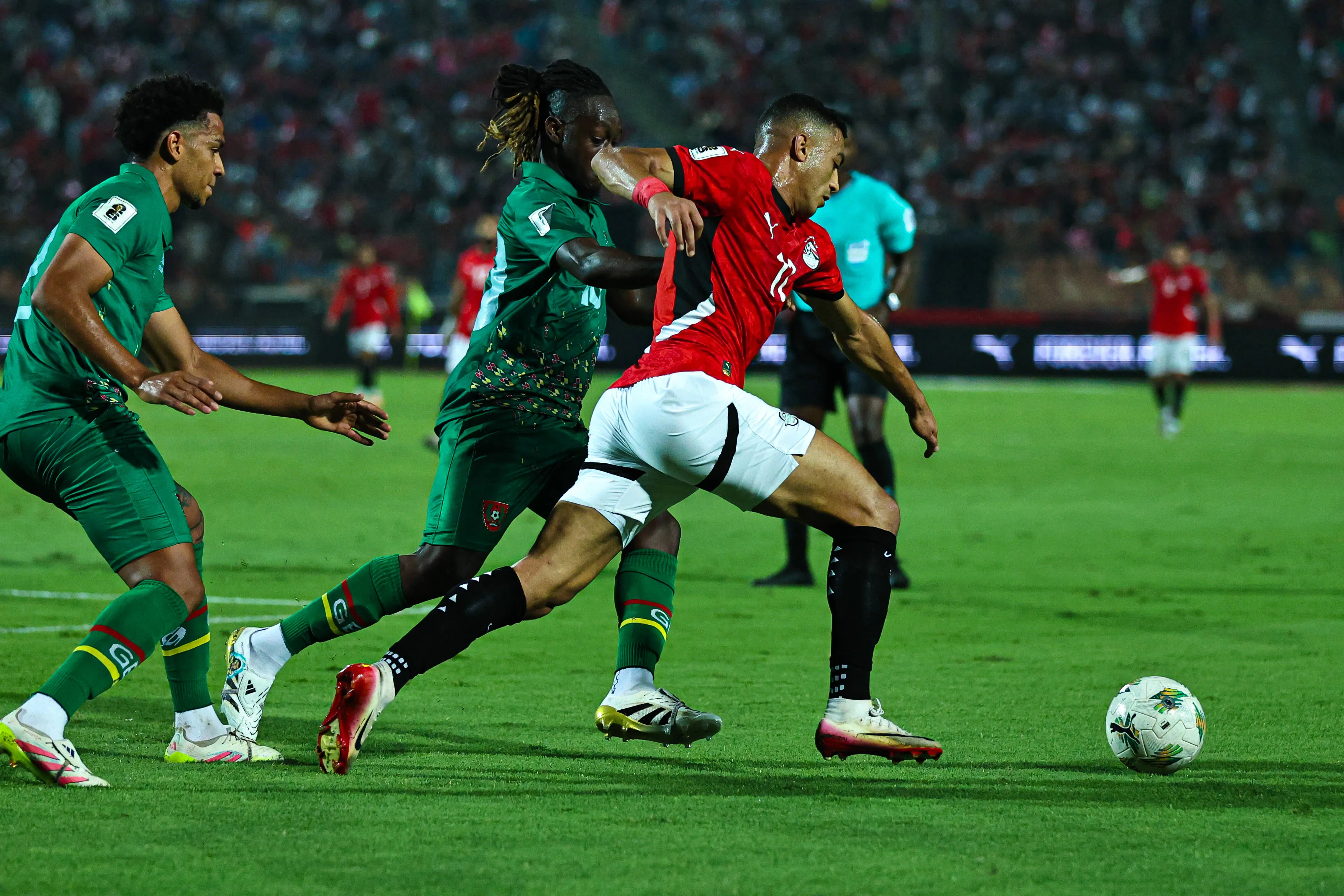 Guinea Bissau in action against Egypt