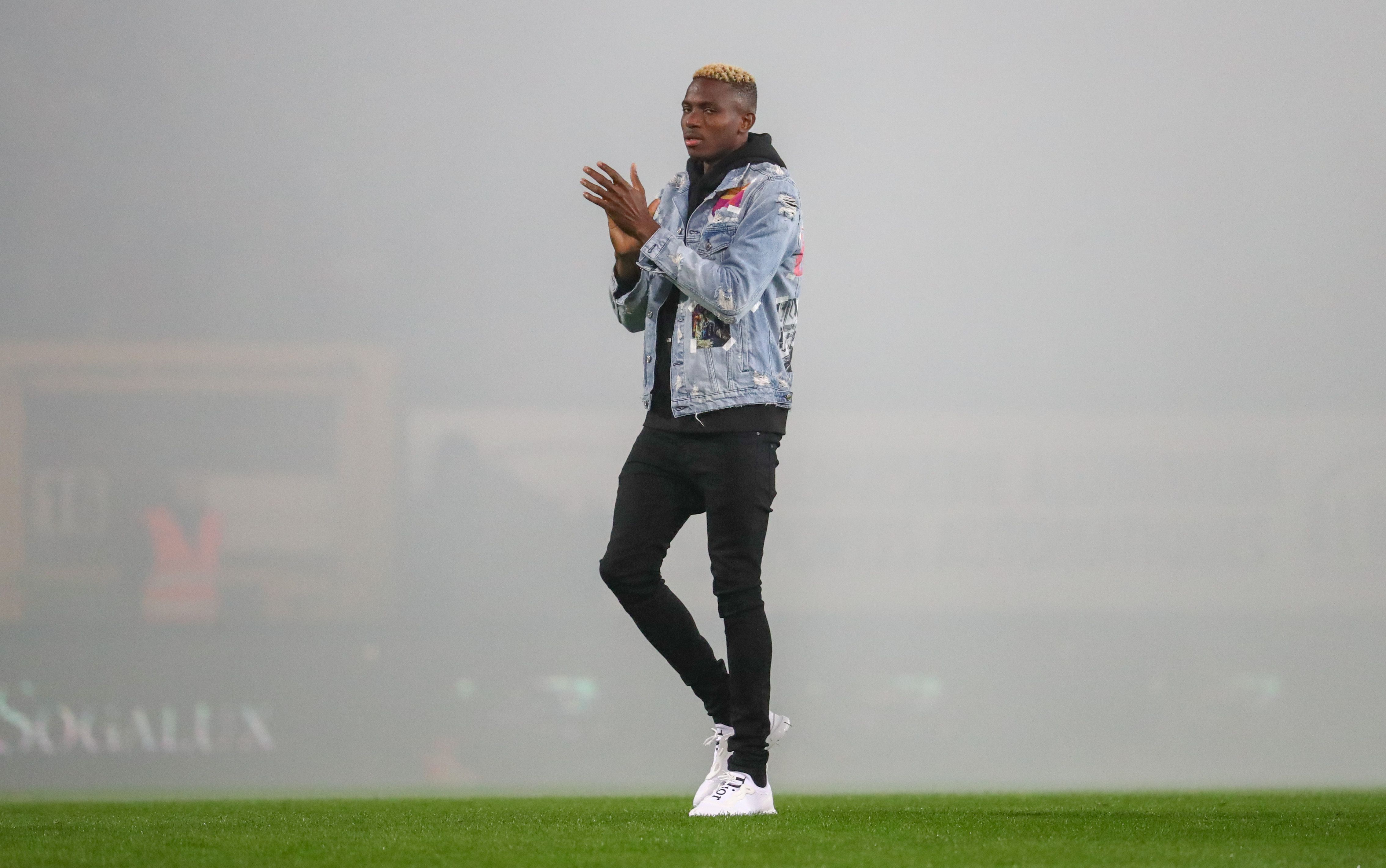 Victor Osimhen pictured during a soccer match between Sporting Charleroi and RSC Anderlecht