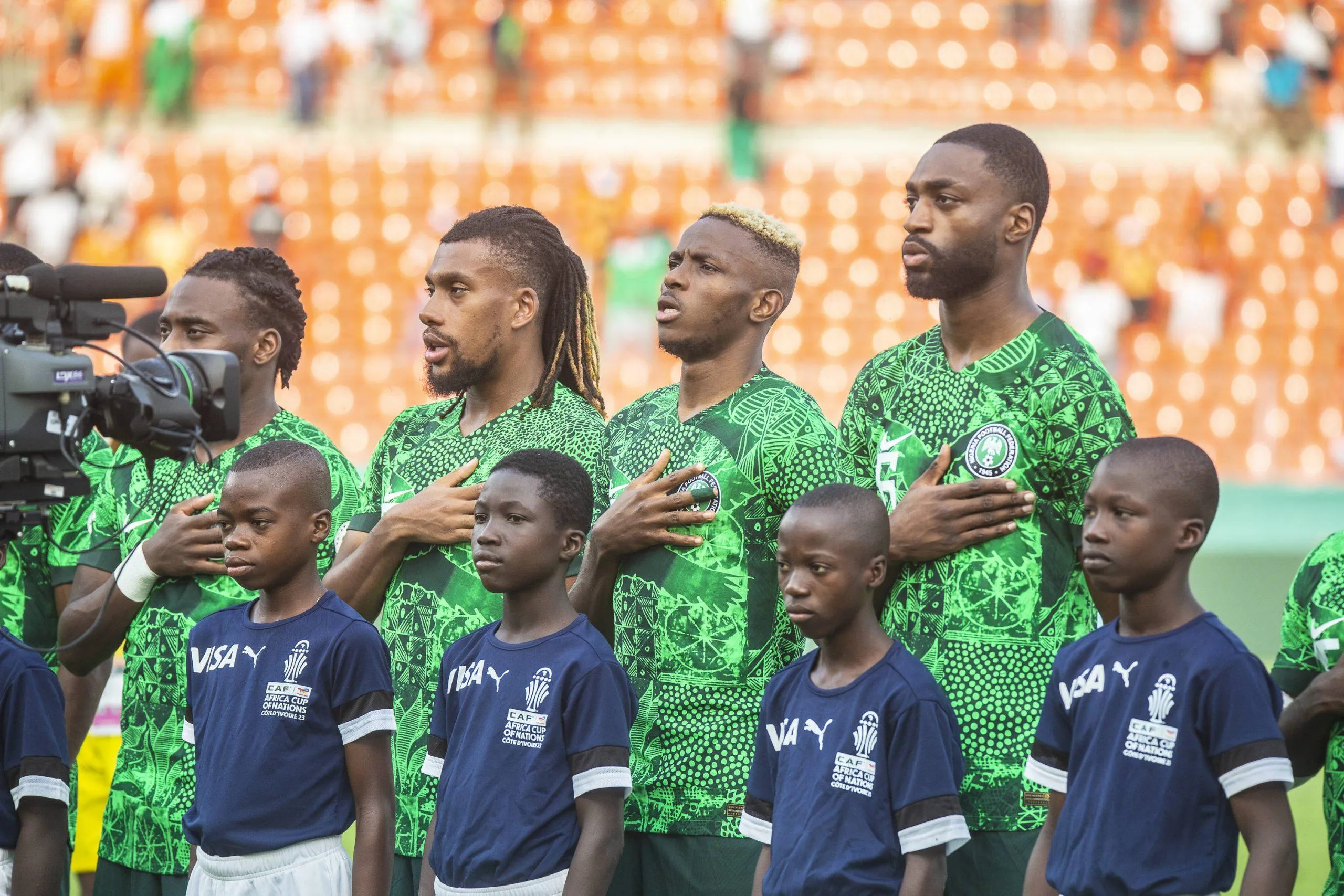 Fulham's Alex Iwobi and Galatasaray’s Victor Osimhen with the Nigeria Super Eagles. Photo by IMAGO