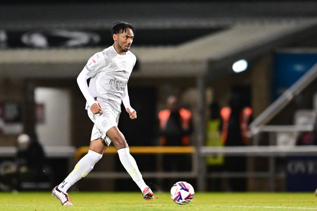 Kelechi Nwakali sprints forward with the ball during the EFL Sky Bet League 1 match between Northampton Town and Barnsley at Sixfields