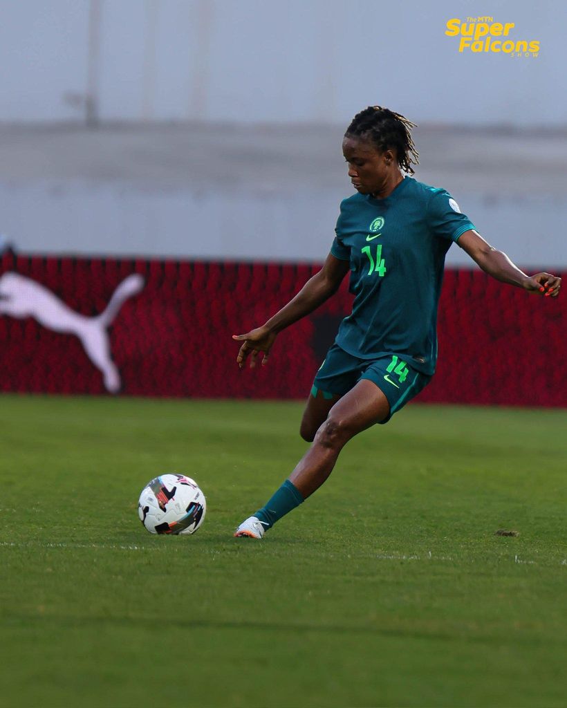 WAFCON 2024: Oluwatosin Demehin in action against Algeria at the Stade Larbi Zaouli (Casablanca), in Morocco
