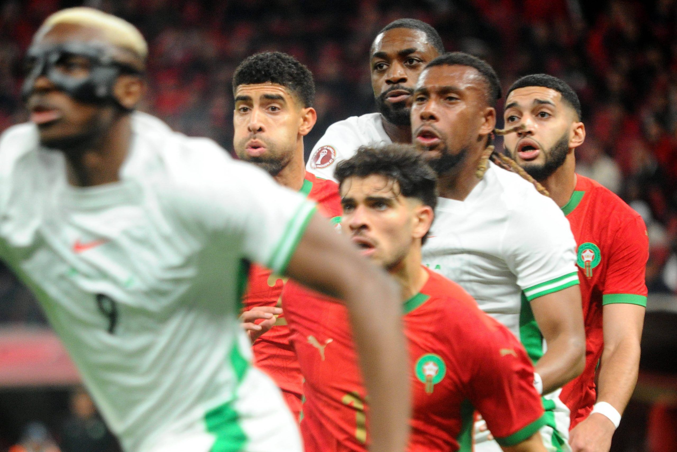  Abdessamad Ezzalzouli, Ismael Saibari, Morocco and Alex Iwobi, Semi Ajayi, Nigeria