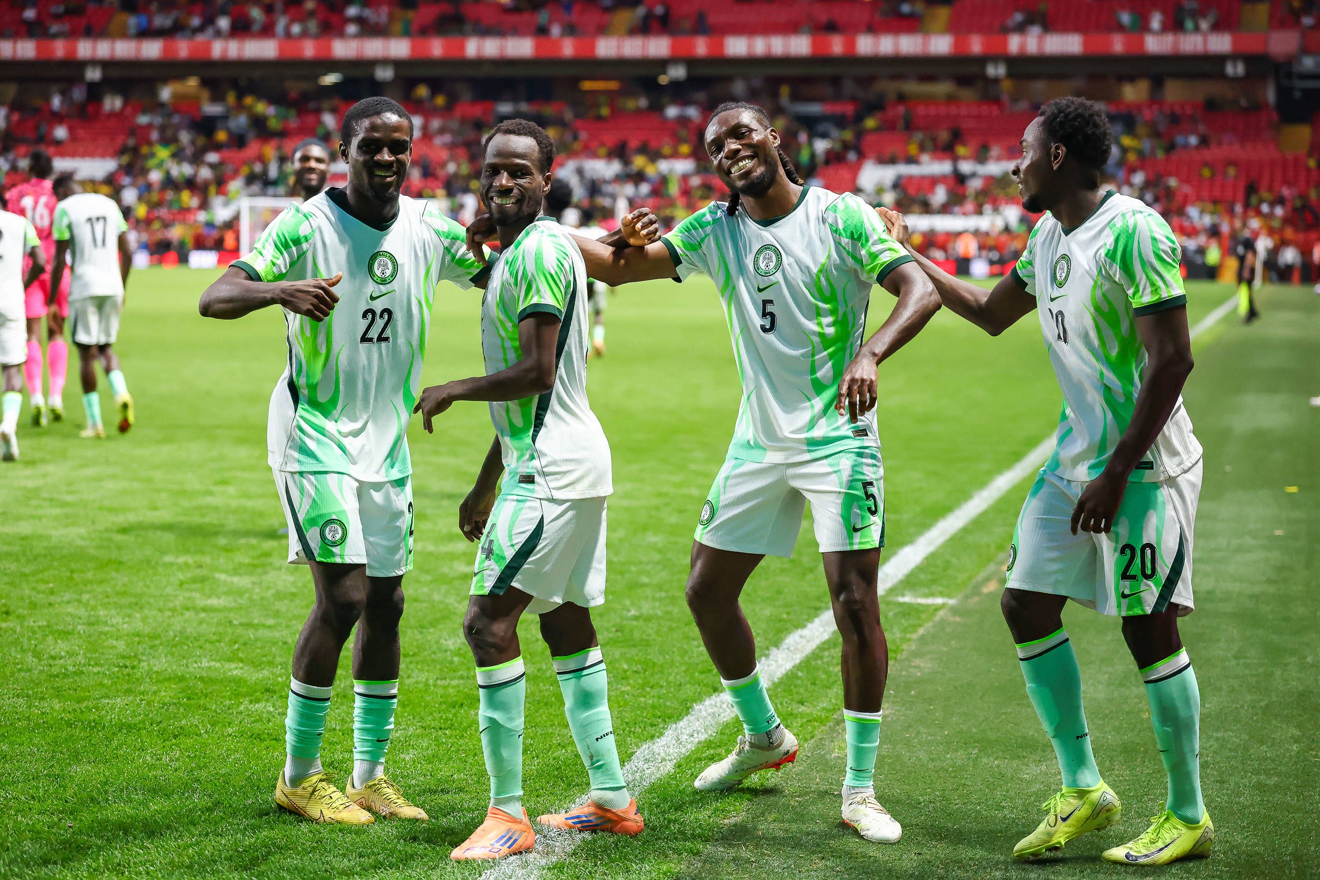 Super Eagles and New England Revolution midfielder Alhassan Yusuf and Igoh Ogbu 