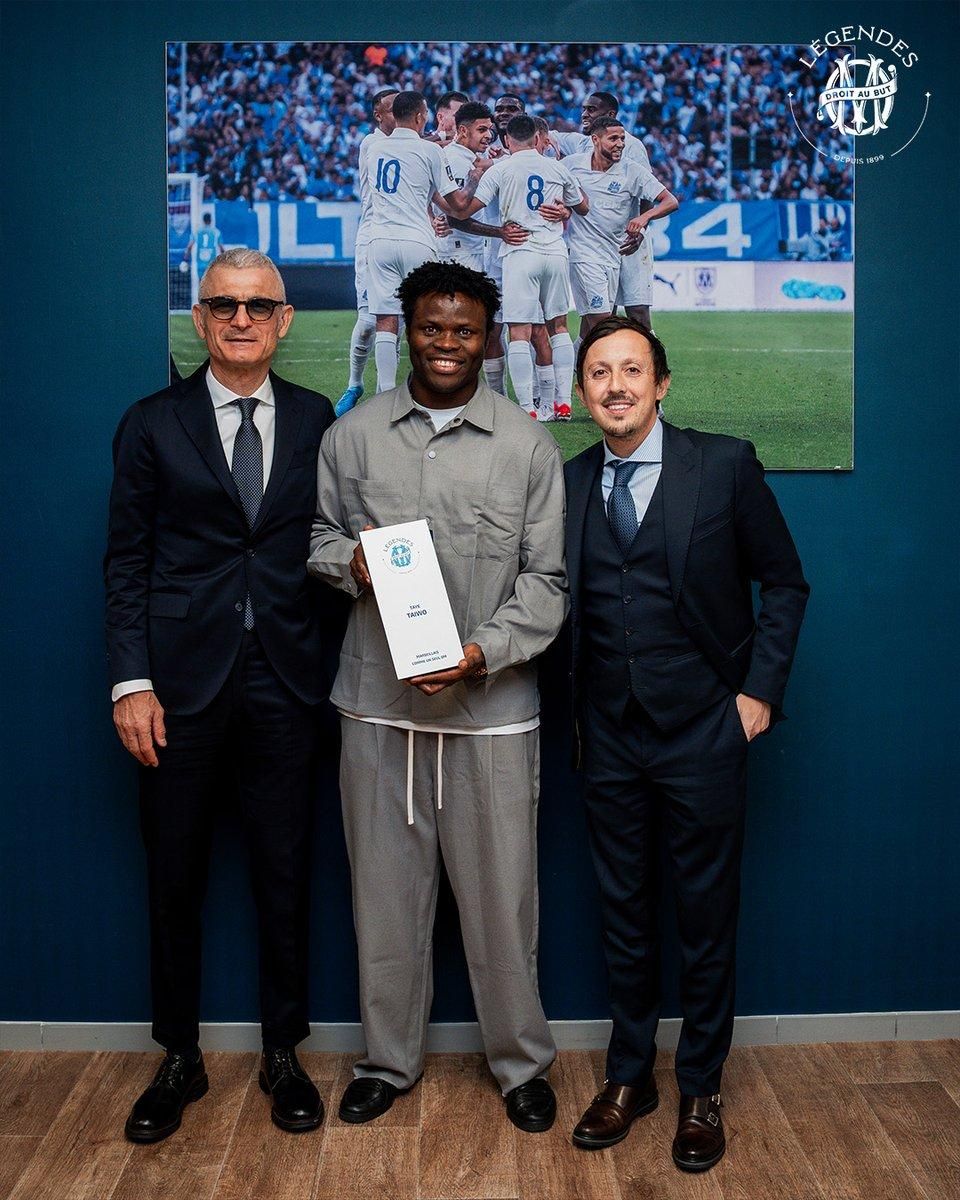 Taye Taiwo: Olympique Marseille honour Ex-Super Eagles defender (Photo credit: Marseille X)