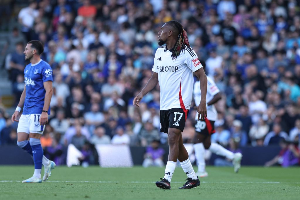 Alex Iwobi during the Premier League match between Fulham and Everton