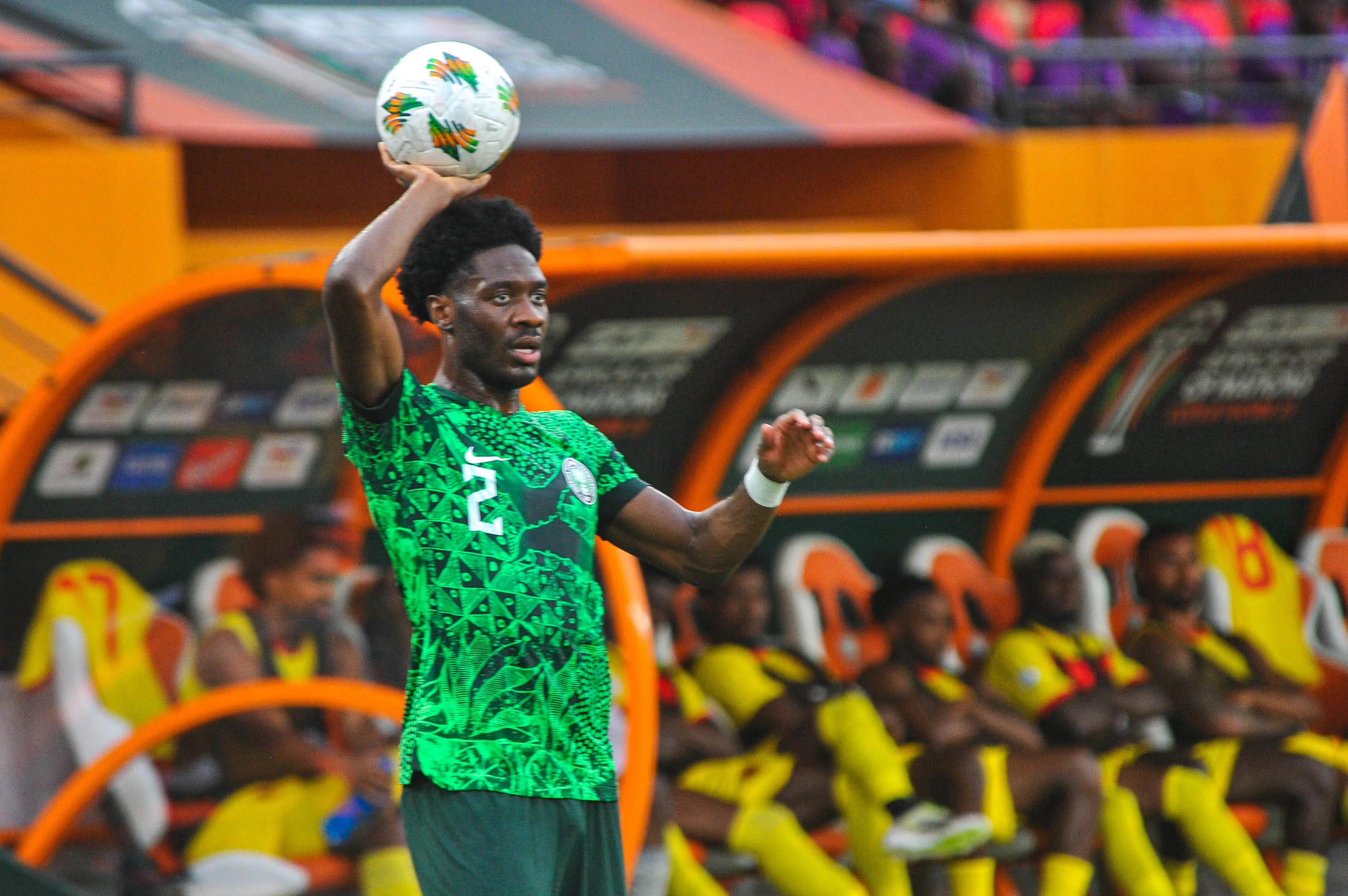 Ola Aina of Nigeria during the TotalEnergies Caf Africa Cup of Nations Afcon 2023