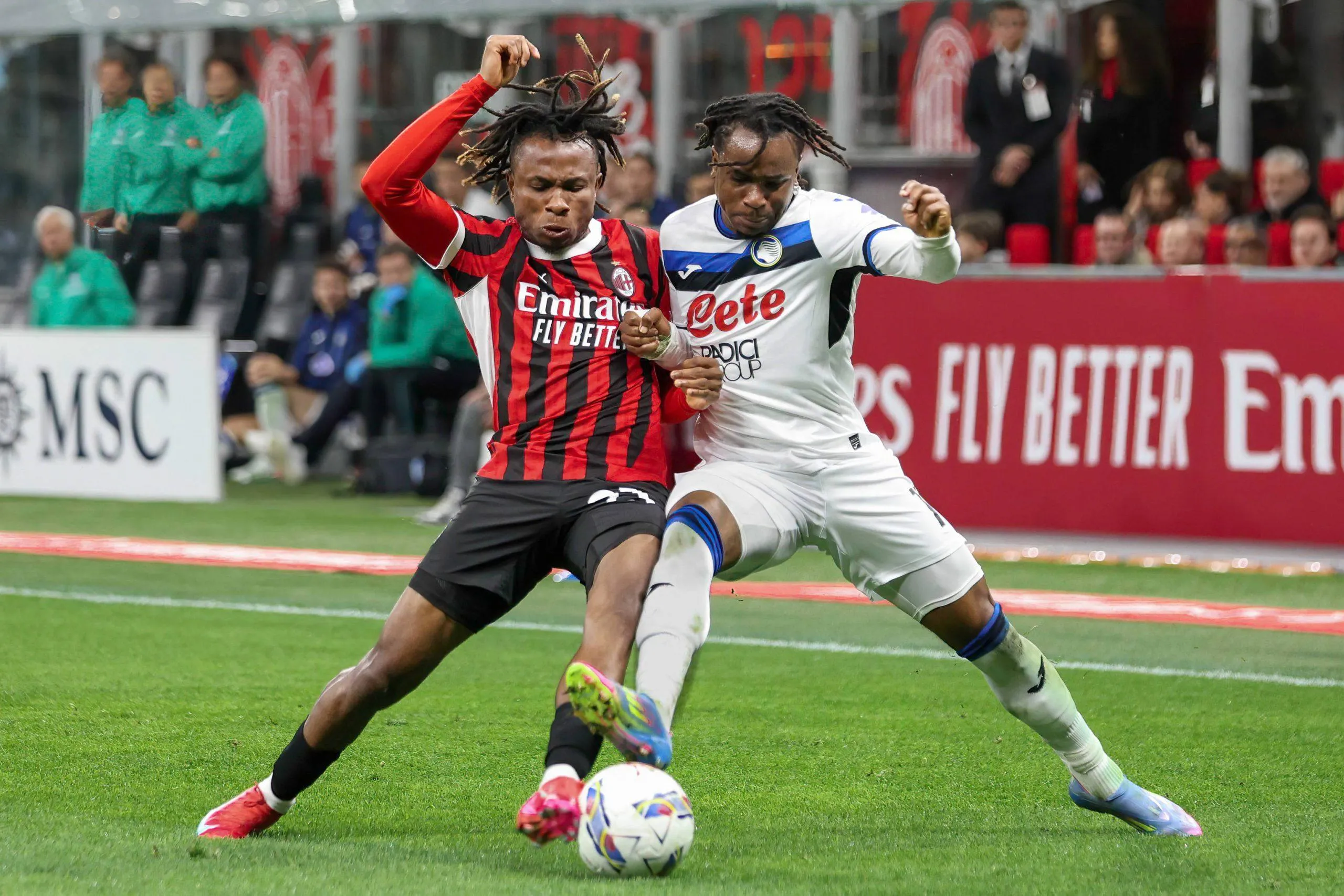 Nigeria and AC Milan star Samuel Chukwueze and Atalanta's Ademola Lookman