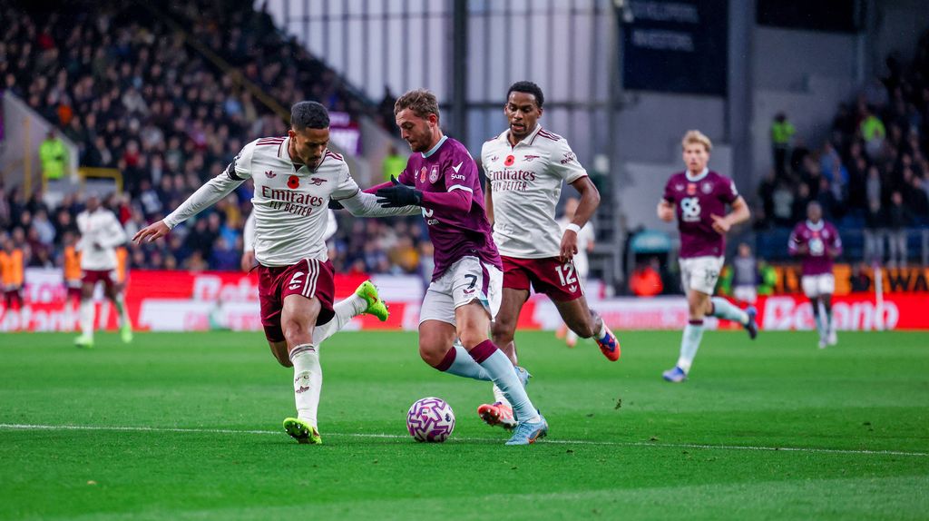 Jacob Bruun Larsen during the Premier League match between Burnley and Arsenal at Turf Moor, Burnley