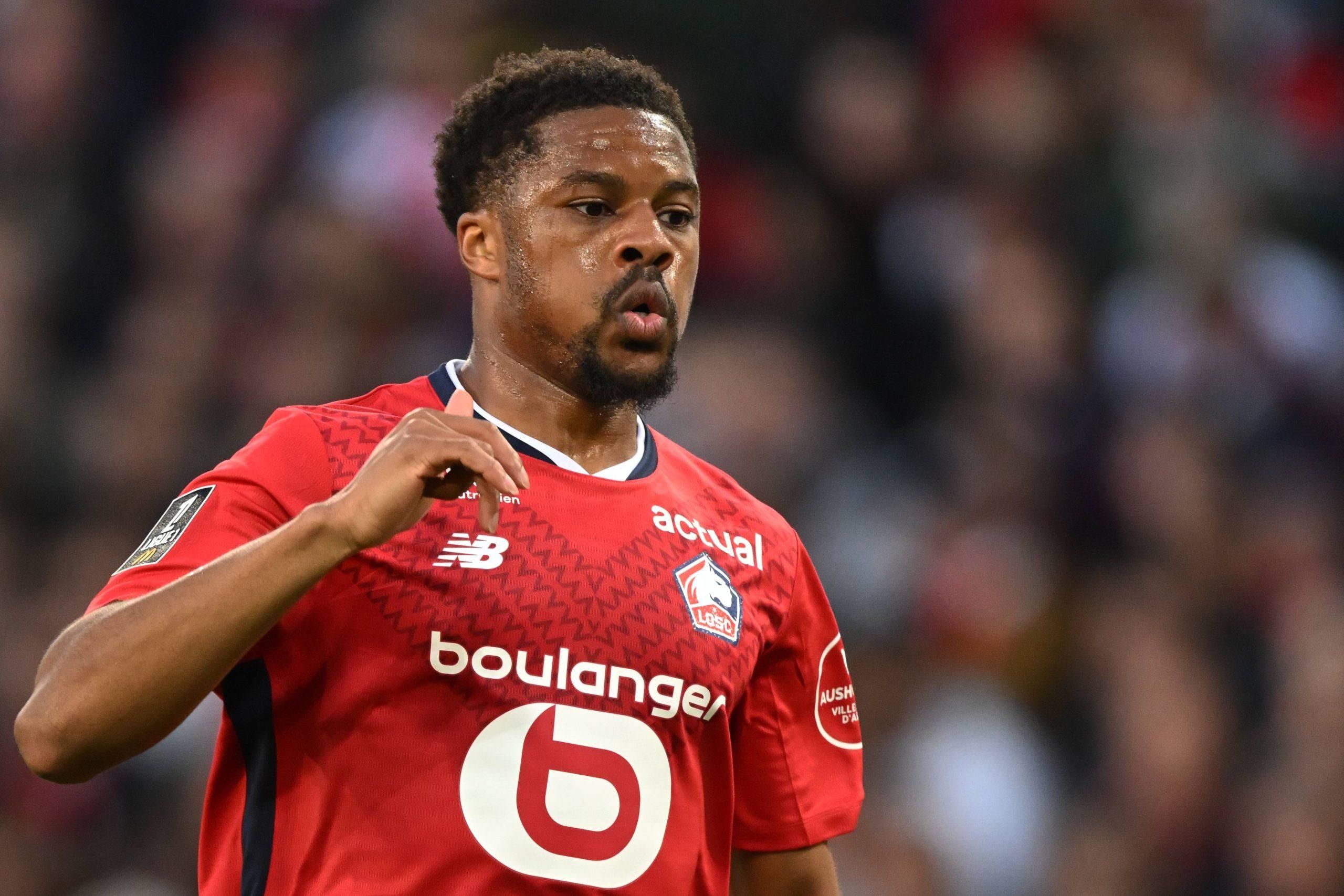Chuba Akpom during the French Ligue 1 match between Lille OSC and Olympique Lyonnais
