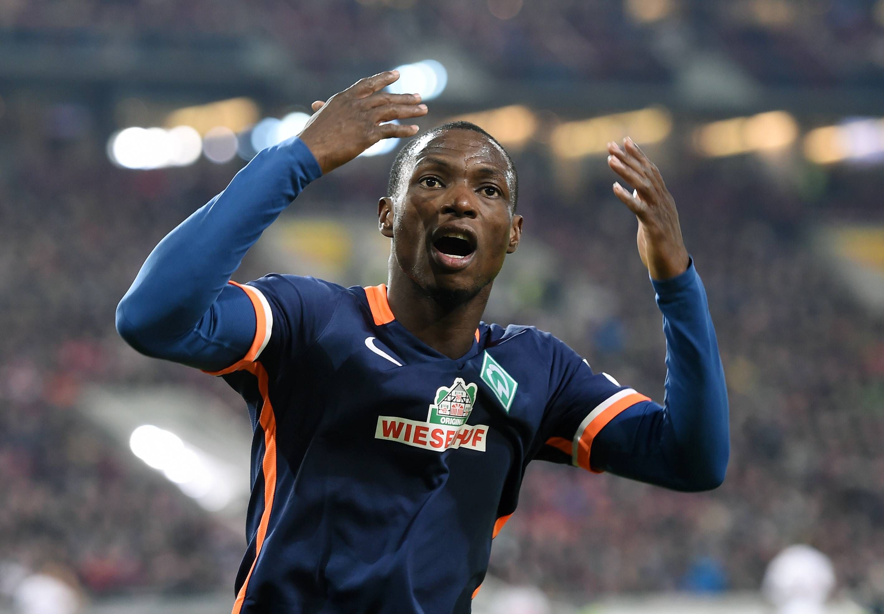 Anthony Ujah celebrates goal for SV Werder Bremen