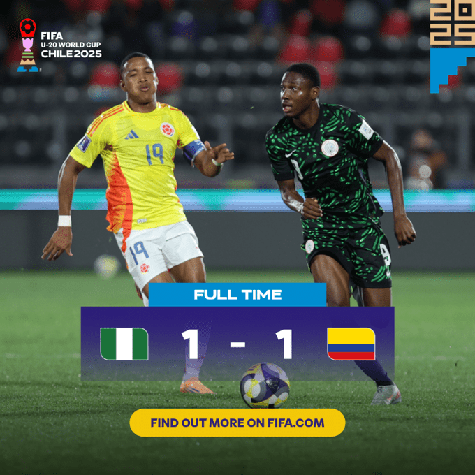 Nigeria Flying Eagles vs Colombia in Talca 