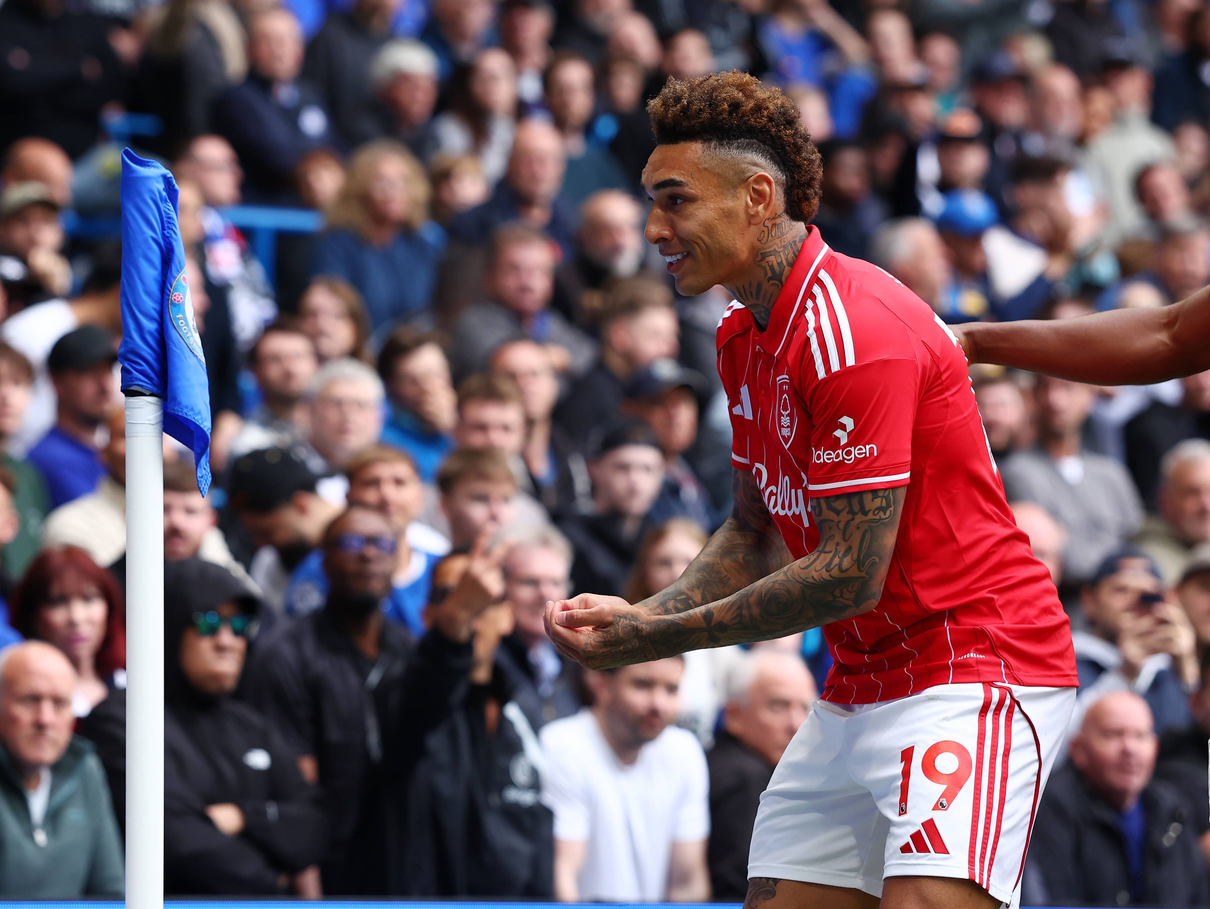 Igor Jesus of Nottingham Forest celebrates after scoring