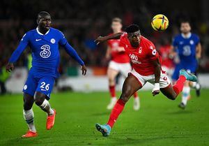Pictures: Peseiro celebrates with Super Eagles Nottingham Forest stars after big performance against Chelsea