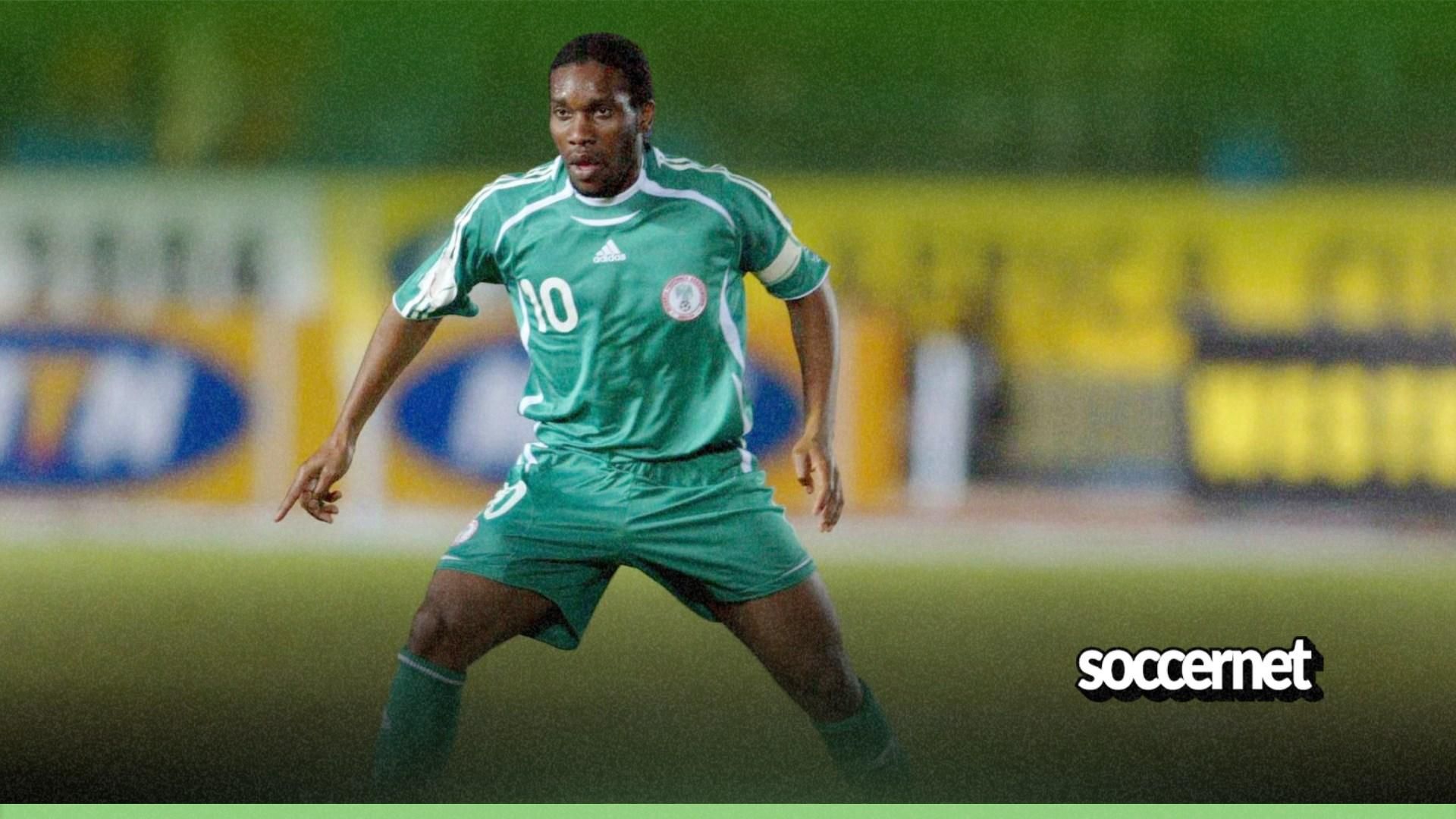 Austin Jay Jay Okocha in action for Super Eagles