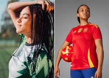 Photos: Super Falcons’ Onyinyechi Salome Zogg models Spain Olympic kit in controversial Adidas campaign