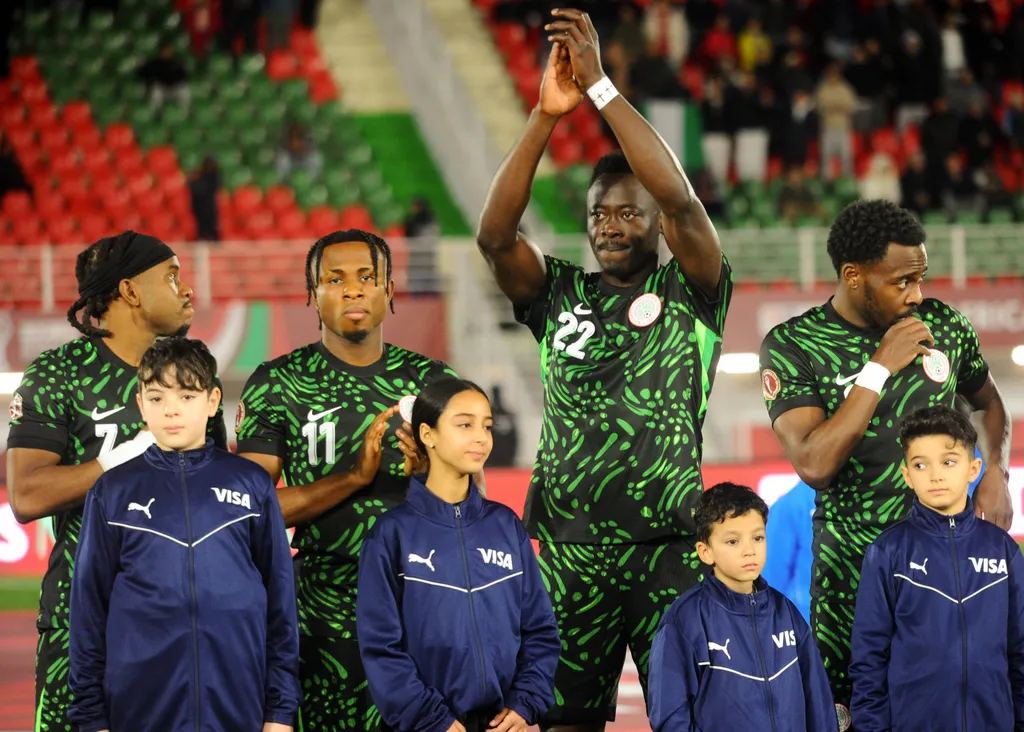 Ademola Lookman, Samuel Chukwueze, Bright Osayi-Samuel and Akor Adams during the Africa Cup of Nations AFCON match between Nigeria and Tanzania